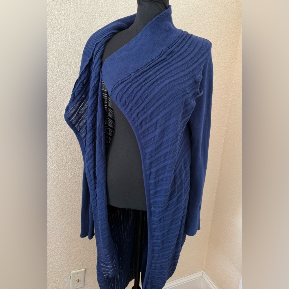 Ioanna Kourbela Dark Blue Cardigan Size Small-Mexdium - Picture 10 of 13